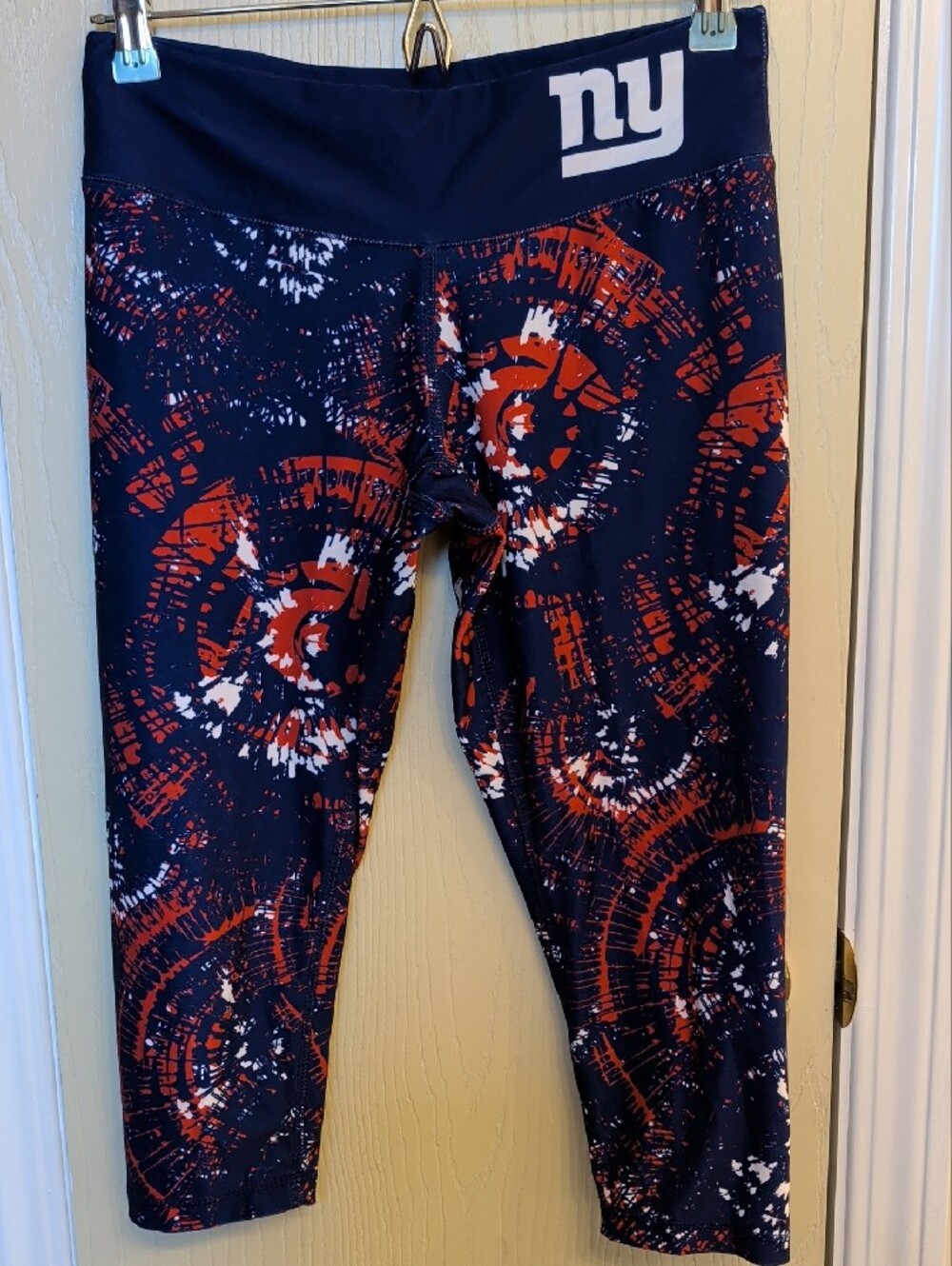 NFL New York Giants Girls Tie-Dye Capri Leggings Size Small | Team Spirit Active